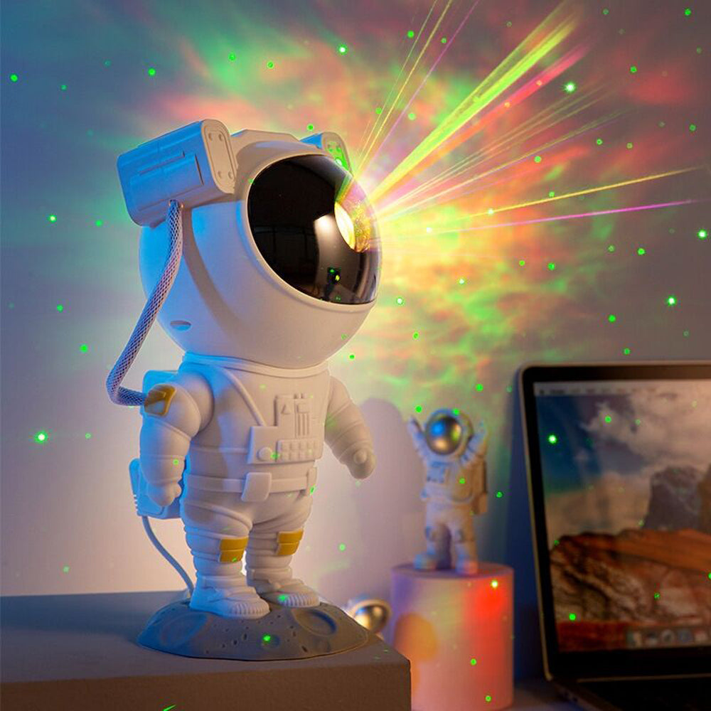 Creative Astronaut Galaxy Starry Sky Projector Nightlight USB Atmospher Bedroom Table Lamp - Front View