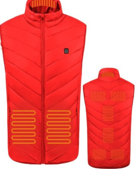 Heated Vest Smart Electric Heating Jacket Men Women Waistcoat Winter - Detail Shot