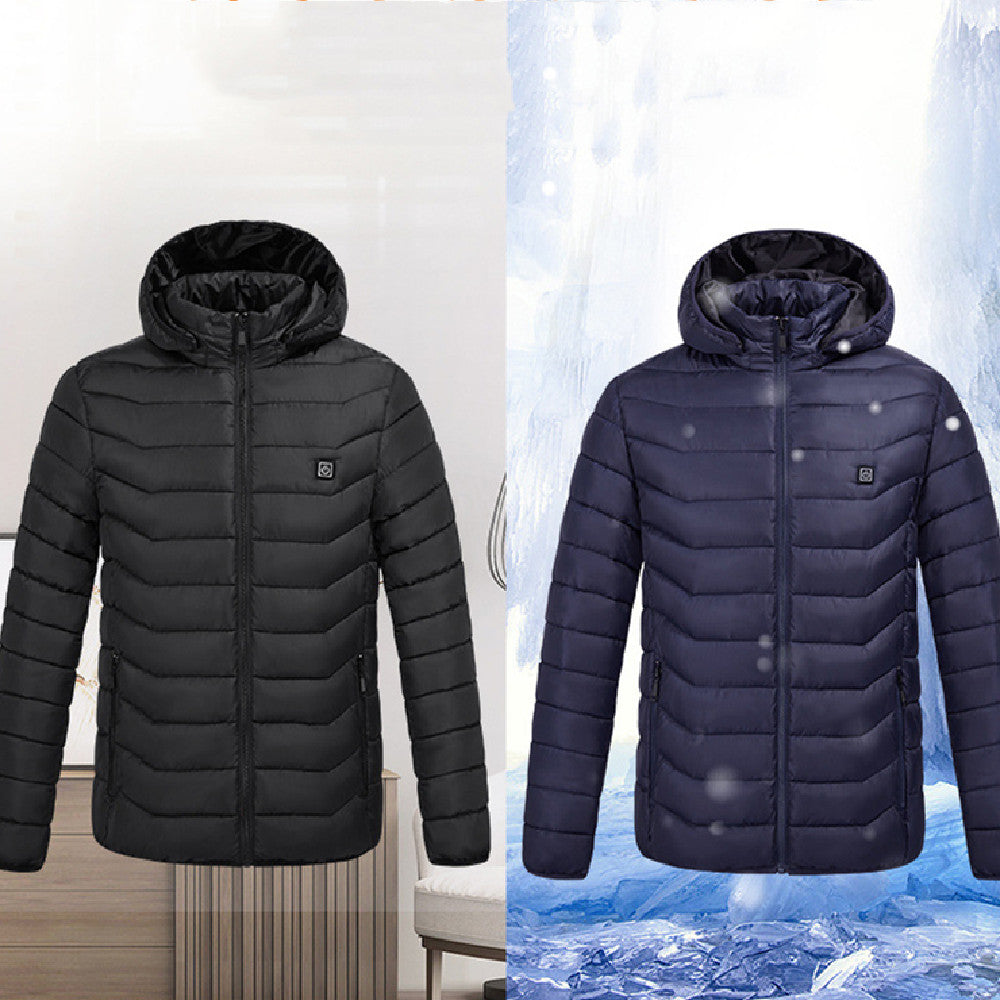 Electric Heated Smart Jacket | USB Powered Winter Warming Apparel - Front View