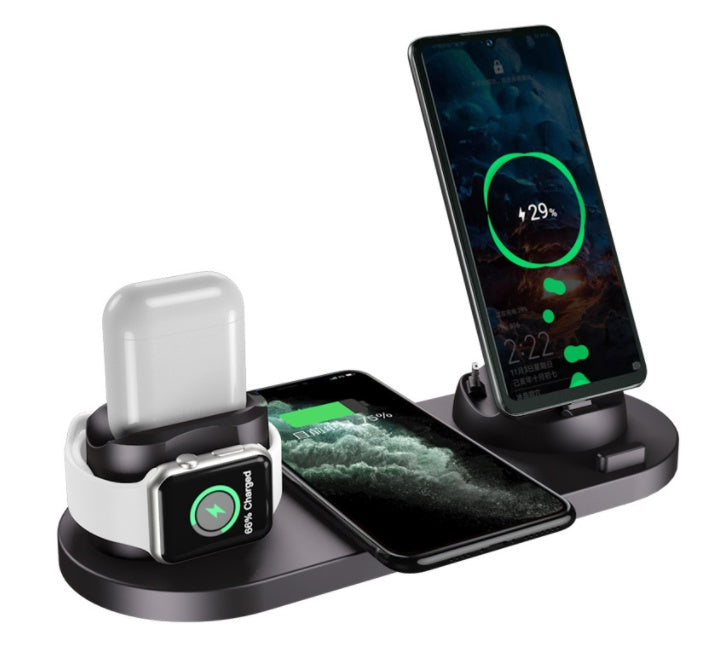 6-in-1 Wireless Charging Dock | Ultimate Power Station for iPhone, Watch & AirPods - View 6