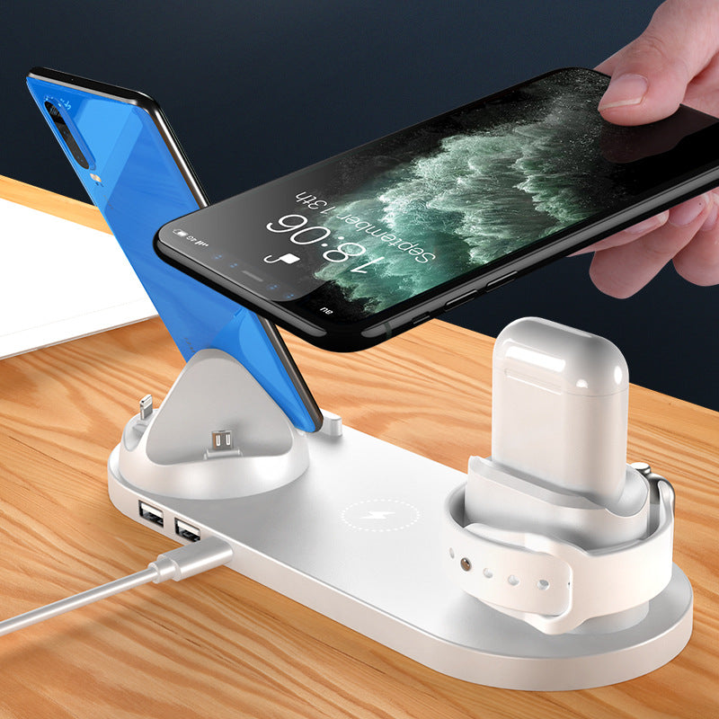 6-in-1 Wireless Charging Dock | Ultimate Power Station for iPhone, Watch & AirPods - Detail Shot
