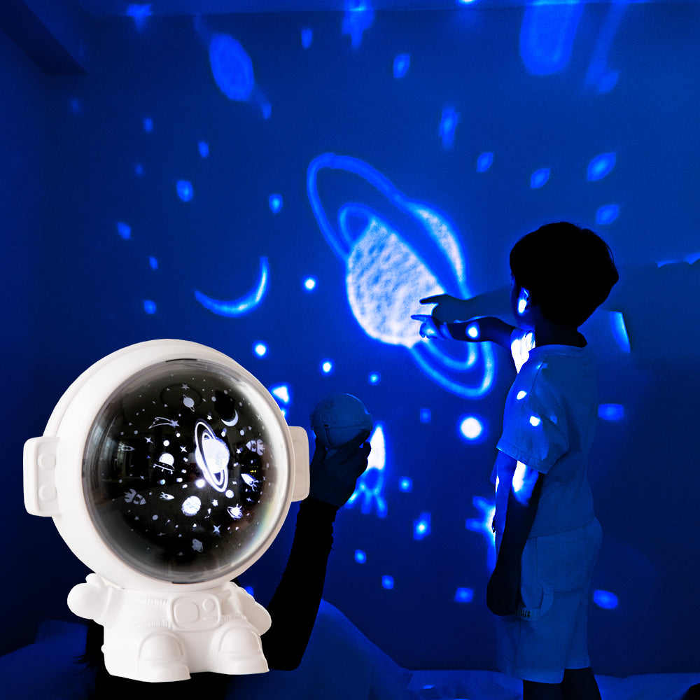 Galaxy Star Projector Starry Sky Night Light Astronaut Lamp Room Decr Gift Child Kids Baby Christmas Spaceman Projection - Detail Shot